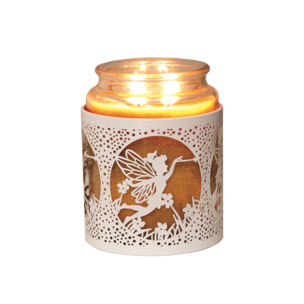 Tealight Wax Melter and Candle Holder - White & Gold Silhouette Melter Fairy Tealight Wax Melter and Candle Holder - White & Gold Silhouette Melter Fairy
