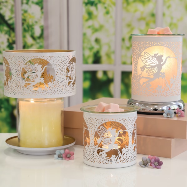 Jar Shade & Tray Set Metal Silhouette - White Fly Fairy Jar Shade & Tray Set Metal Silhouette - White Fly Fairy