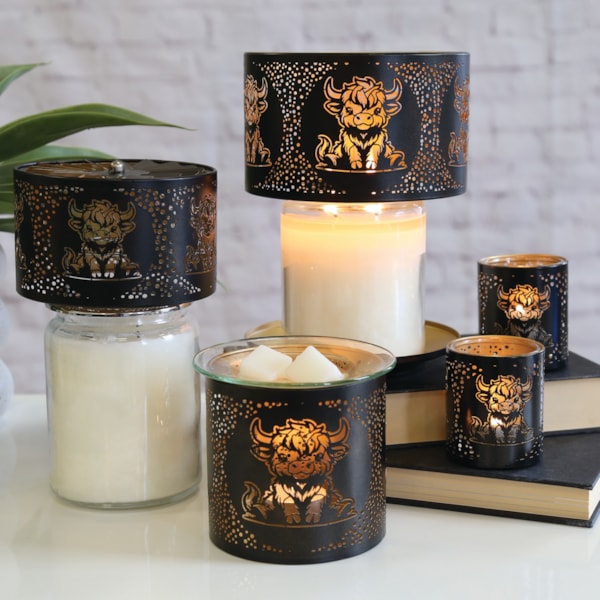 Jar Shade & Tray Set Metal Silhouette - Black Cow Jar Shade & Tray Set Metal Silhouette - Black Cow