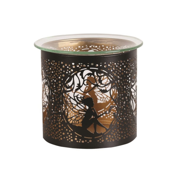 Tealight Wax Melter and Candle Holder -Black & Gold Silhouette Melter Seat Fairy Tealight Wax Melter and Candle Holder -Black & Gold Silhouette Melter Seat Fairy