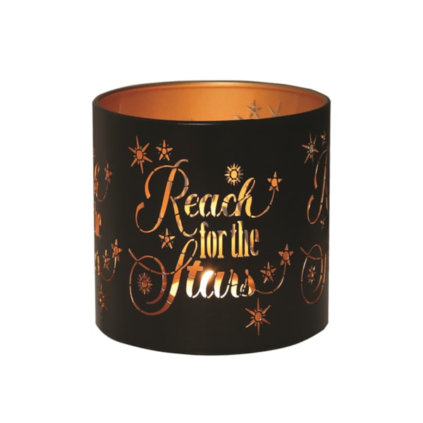 Tealight Wax Melter and Candle Holder - Black & Gold Silhouette Melter Reach Tealight Wax Melter and Candle Holder - Black & Gold Silhouette Melter Reach
