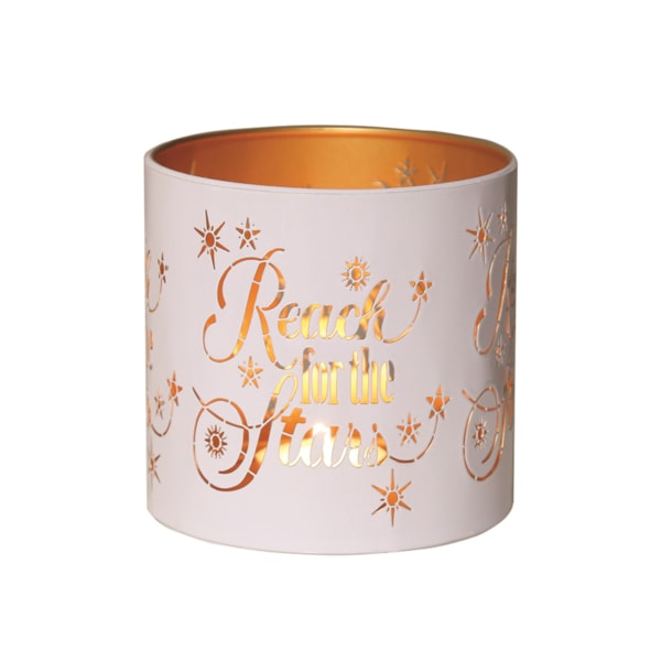 Tealight Wax Melter and Candle Holder - White & Gold Silhouette Melter Reach Tealight Wax Melter and Candle Holder - White & Gold Silhouette Melter Reach