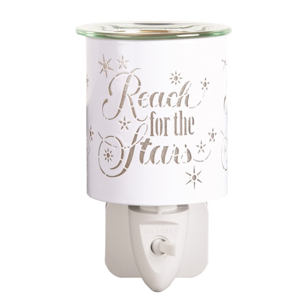 Wax Melter Plug In - White & Gold Silhouette Reach 13cm Wax Melter Plug In - White & Gold Silhouette Reach 13cm