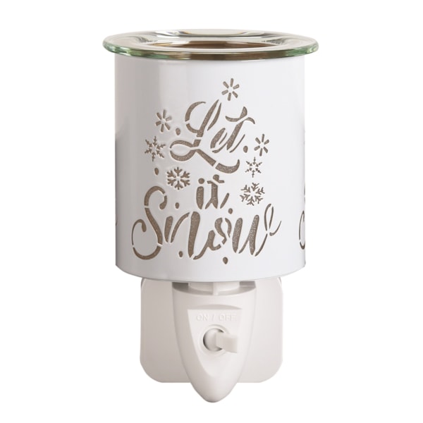 Wax Melter Plug In - White & Gold Silhouette Let it 13cm Wax Melter Plug In - White & Gold Silhouette Let it 13cm