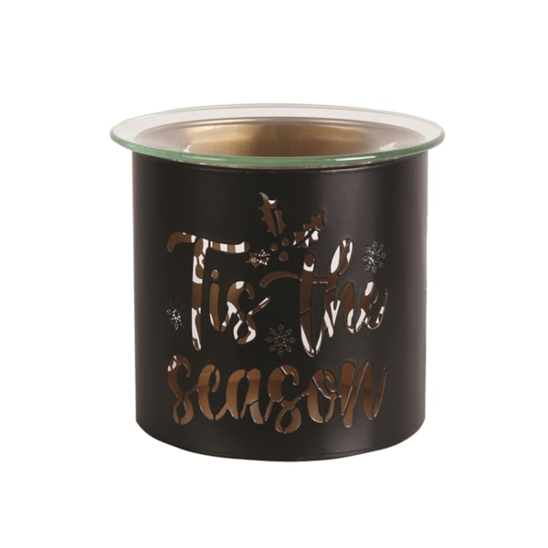 Tealight Wax Melter and Candle Holder - Black & Gold Silhouette Melter Tis the Tealight Wax Melter and Candle Holder - Black & Gold Silhouette Melter Tis the