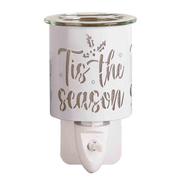 Wax Melter Plug In - White & Gold Silhouette Tis the 13cm Wax Melter Plug In - White & Gold Silhouette Tis the 13cm