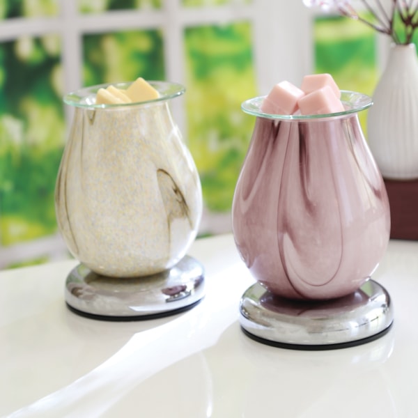 Electric Wax Melter Touch - Natural Swirl Oval 16cm Electric Wax Melter Touch - Natural Swirl Oval 16cm