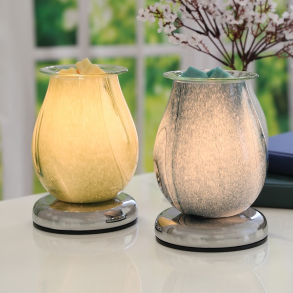 Electric Wax Melter Touch - Teal Swirl Oval 16cm Electric Wax Melter Touch - Teal Swirl Oval 16cm