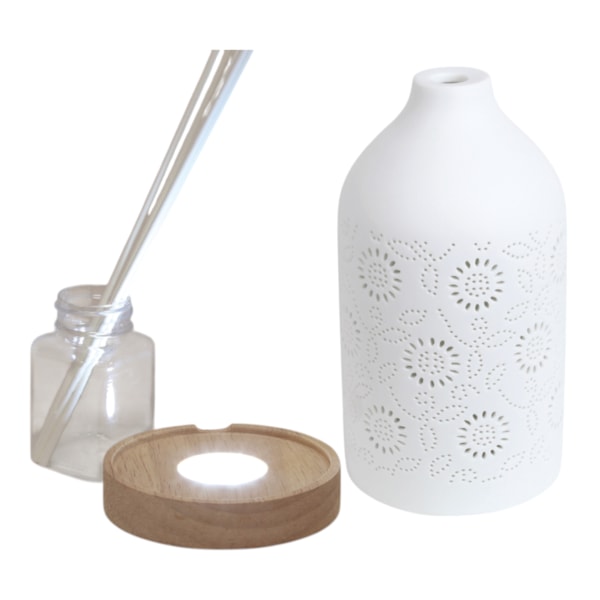 LED Ceramic Reed Diffuser Floral 19cm LED Ceramic Reed Diffuser Floral 19cm