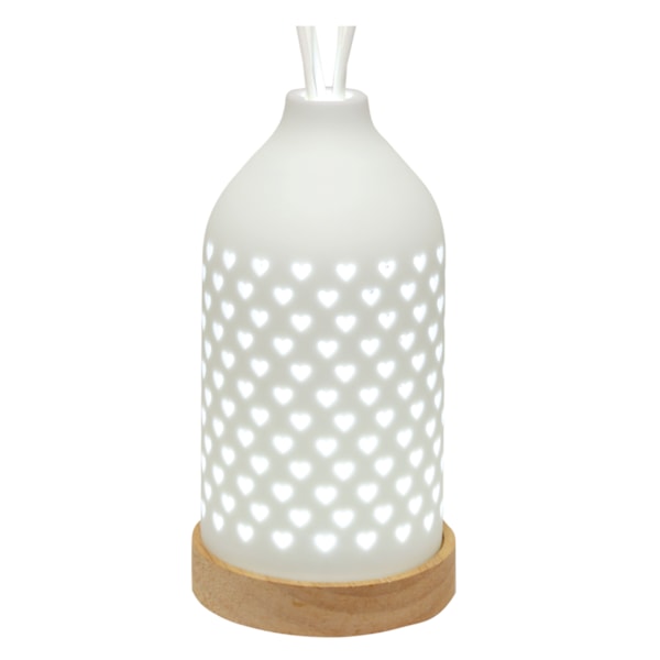 LED Ceramic Reed Diffuser Hearts 19cm