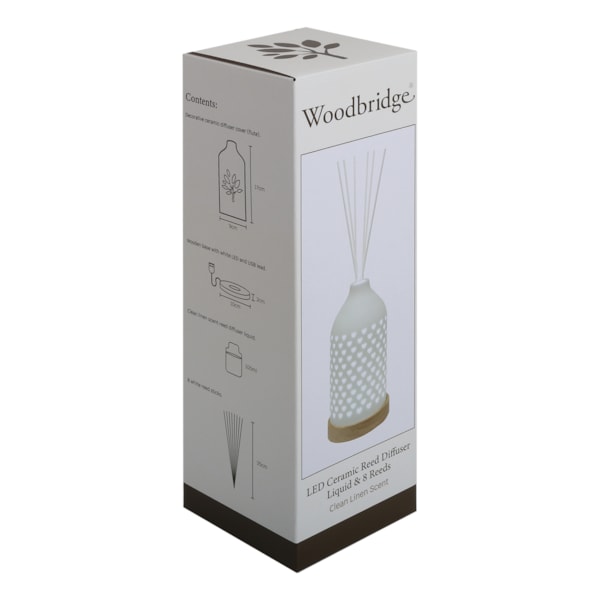 LED Ceramic Reed Diffuser Hearts 19cm LED Ceramic Reed Diffuser Hearts 19cm