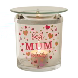 Tealight Wax Melter ‘Best Mum Ever’ 10cm Tealight Wax Melter ‘Best Mum Ever’ 10cm