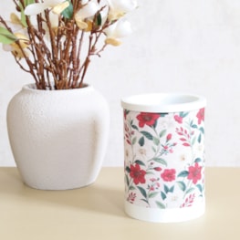 Electric Melter Red Floral 15cm