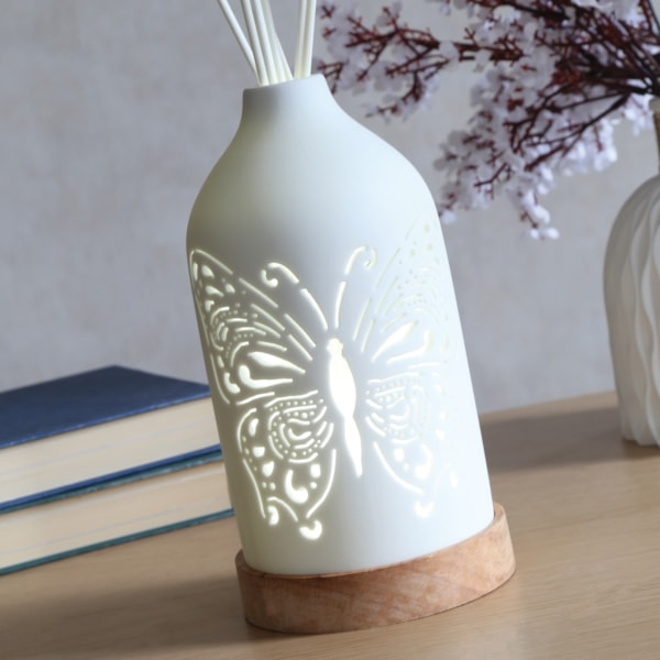 LED Ceramic Reed Diffuser Butterfly 19cm