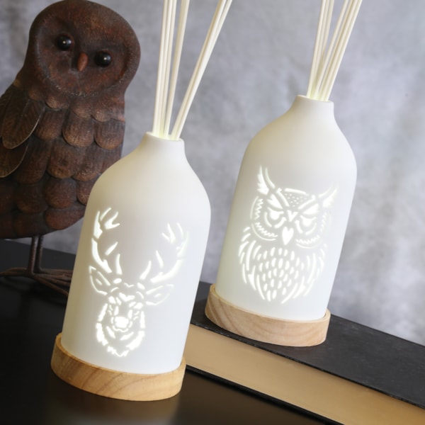 LED Ceramic Reed Diffuser Owl 19cm LED Ceramic Reed Diffuser Owl 19cm