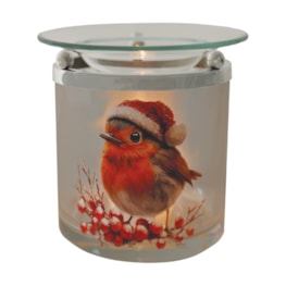 Tealight Wax Melter Festive Robin 10cm