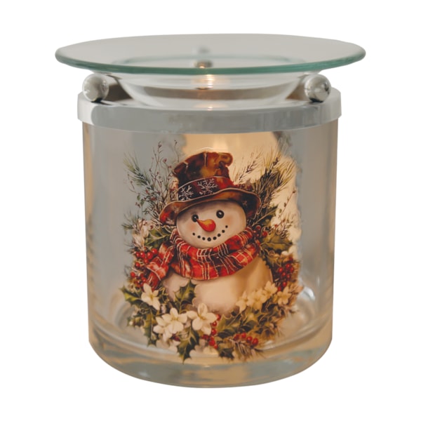 Tealight Wax Melter Festive Snowman 10cm
