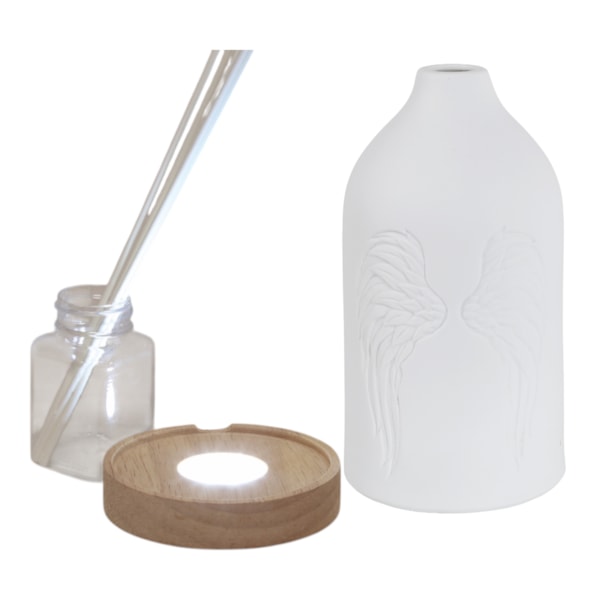 LED Ceramic Diffuser Angel Wings 19cm
