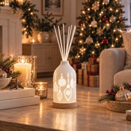 LED Ceramic Diffuser Baubles 19cm