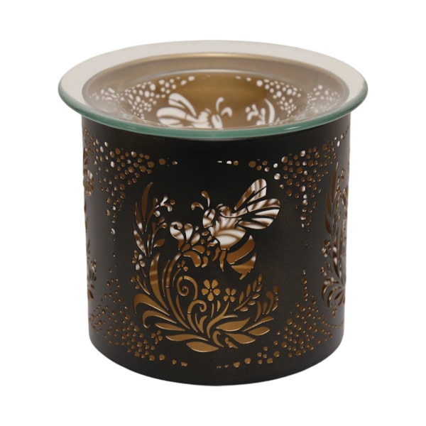 Tealight Wax Melter and Candle Holder - Black & Gold Bee 10.5cm Tealight Wax Melter and Candle Holder - Black & Gold Bee 10.5cm