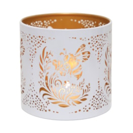 Tealight Wax Melter and Candle Holder - White & Gold Bee 10.5cm Tealight Wax Melter and Candle Holder - White & Gold Bee 10.5cm