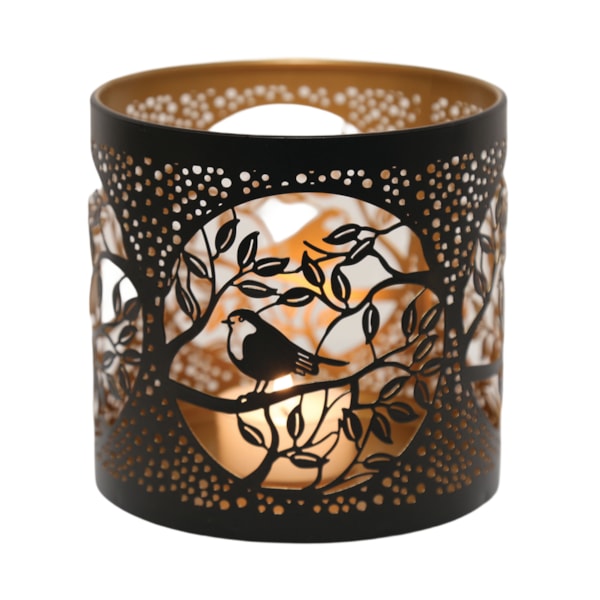 Tealight Wax Melter and Candle Holder - Black & Gold Bird 10.5cm Tealight Wax Melter and Candle Holder - Black & Gold Bird 10.5cm