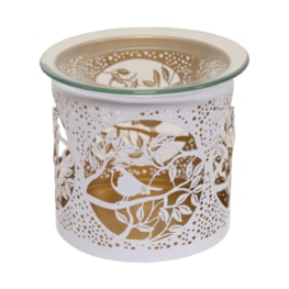 Tealight Wax Melter and Candle Holder - White & Gold Bird 10.5cm Tealight Wax Melter and Candle Holder - White & Gold Bird 10.5cm