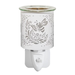 Wax Melter Plug In - White & Gold Silhouette Bee 13cm Wax Melter Plug In - White & Gold Silhouette Bee 13cm