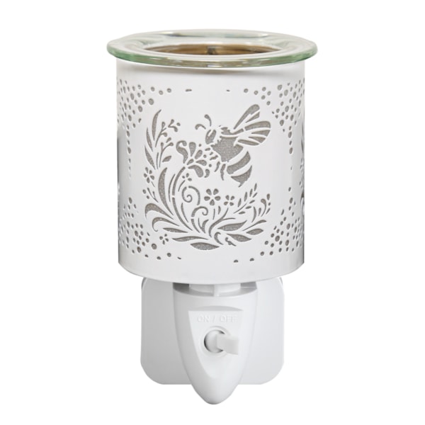 Wax Melter Plug In - White & Gold Silhouette Bee 13cm Wax Melter Plug In - White & Gold Silhouette Bee 13cm