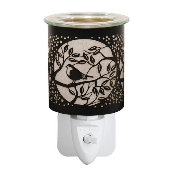 Wax Melter Plug In - Black & Gold Silhouette Bird 13cm