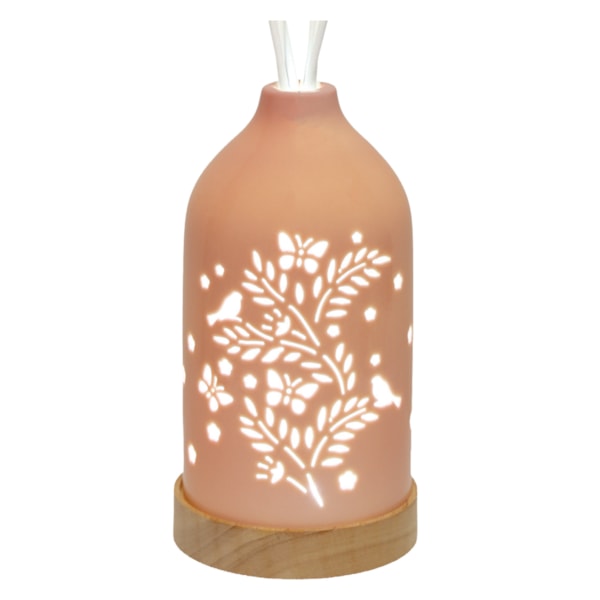LED Ceramic Diffuser Bird Pink 19cm