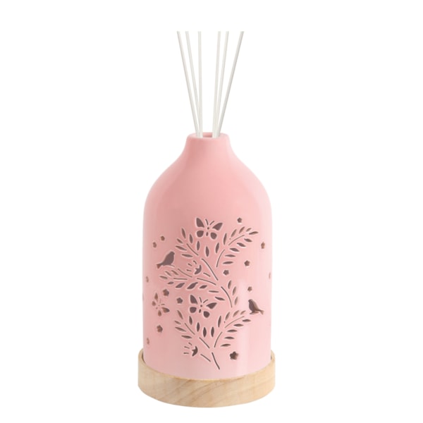 LED Ceramic Diffuser Bird Pink 19cm