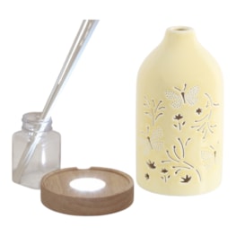 LED Ceramic Diffuser Butterfly Yellow 19cm