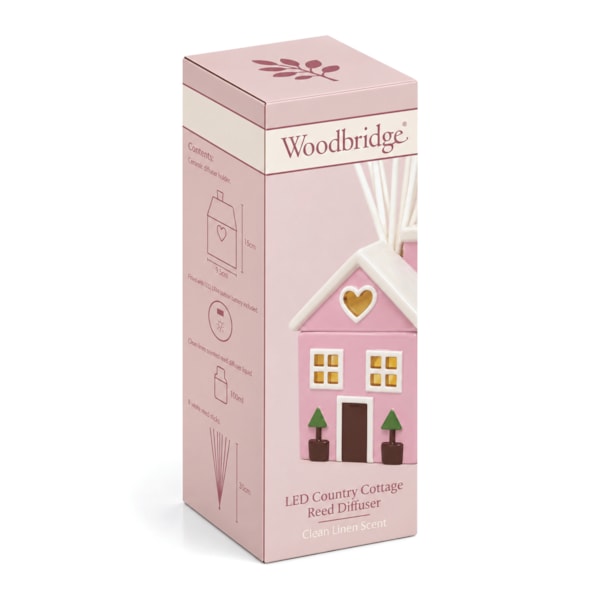 LED Pink Country Cottage Reed Diffuser