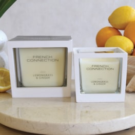 Lemongrass & Ginger Candle by French Connection 495G Lemongrass & Ginger Candle by French Connection 495G