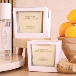 Lemongrass & Ginger Candle by French Connection 220g Lemongrass & Ginger Candle by French Connection 220g