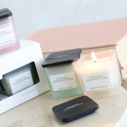 Square Range Trio of Candles Set by French Connection 3 X 55g