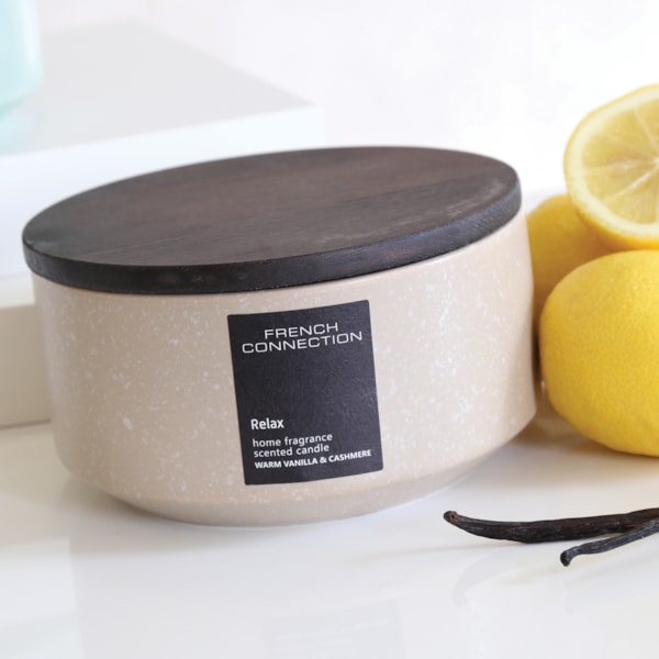 Warm Vanilla and Cashmere Candle by French Connection 405g Warm Vanilla and Cashmere Candle by French Connection 405g