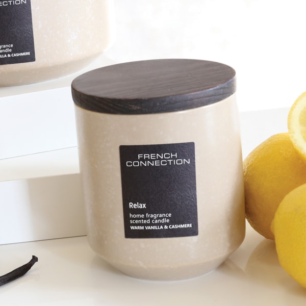 Warm Vanilla and Cashmere Candle by French Connection 238g Warm Vanilla and Cashmere Candle by French Connection 238g