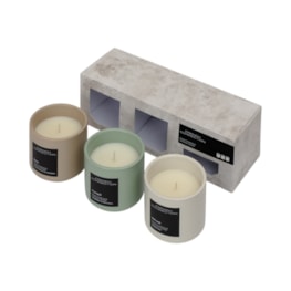 The Stone Collection Trio of Candles Set by French Connection 3 x 140g The Stone Collection Trio of Candles Set by French Connection 3 x 140g