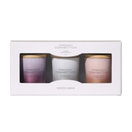 Metallic Collection Trio of Candles Set by French Connection 3 x 47g