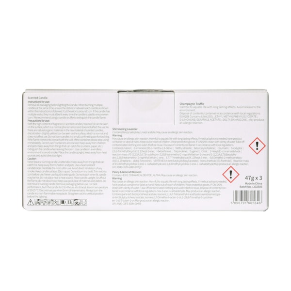 Metallic Collection Trio of Candles Set by French Connection 3 x 47g