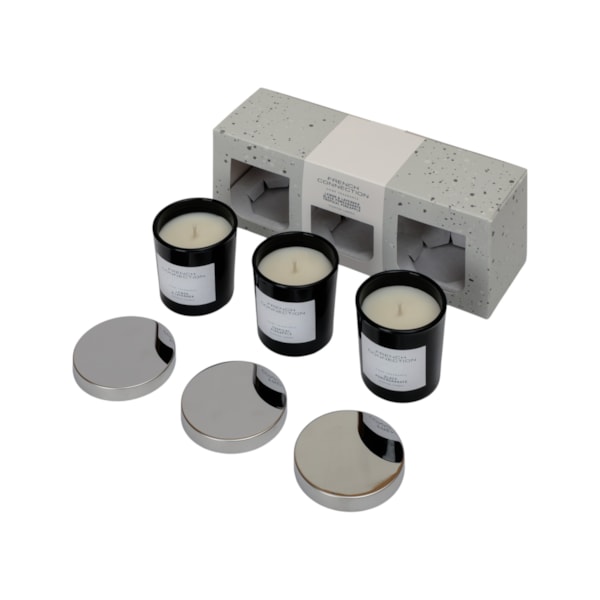 Black Collection Trio of Candle Set by French Connection 3x64g