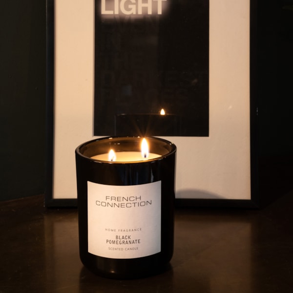 Black Pomegranate Candle by French Connection 158G