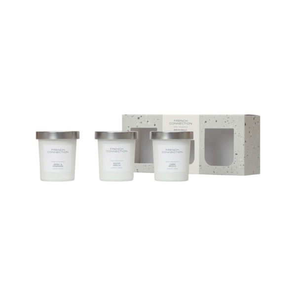 White Collection Trio Candle Set by French Connection 3x54g White Collection Trio Candle Set by French Connection 3x54g