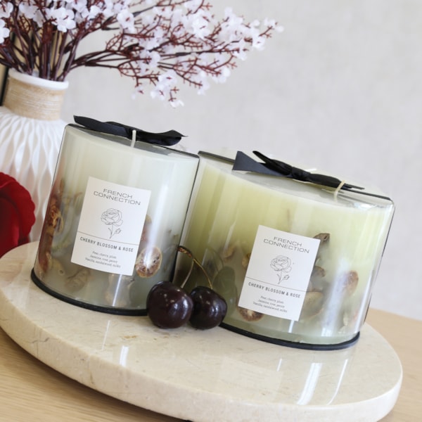 Cherry Blossom & Rose Candle by French Connection 1.5Kg Cherry Blossom & Rose Candle by French Connection 1.5Kg