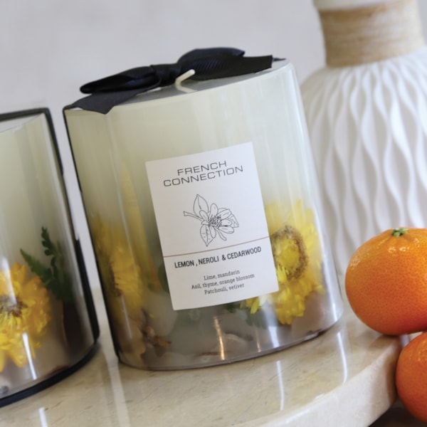 Lemon, Neroli & Cedarwood Candle by French Connection 660g