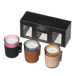 Leather Range Trio of Candles Set by French Connection 3x54g Candles Leather Range Trio of Candles Set by French Connection 3x54g Candles