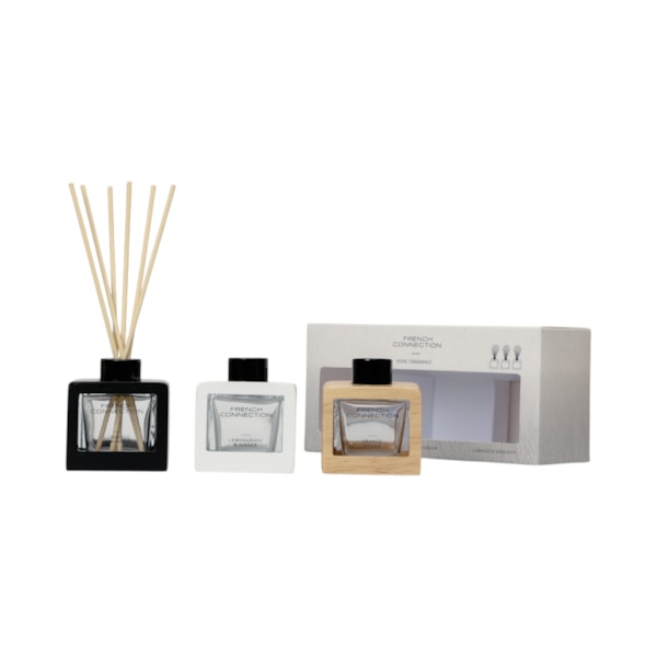 The Wooden Collection Diffuser gift set by French Connection 3 X 50ml The Wooden Collection Diffuser gift set by French Connection 3 X 50ml