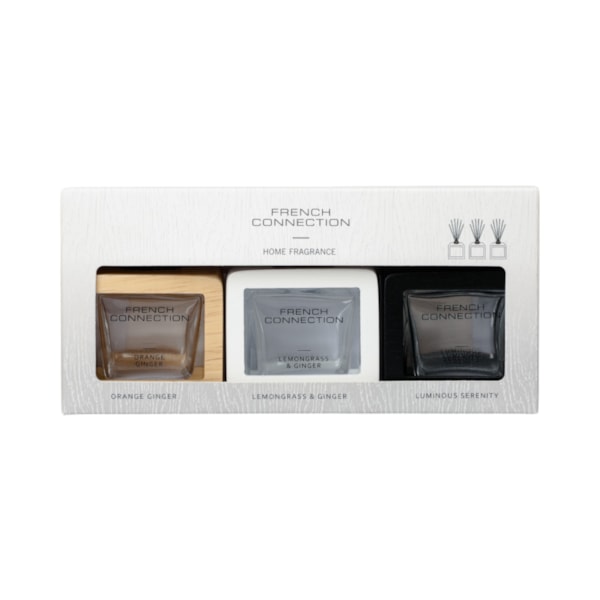 The Wooden Collection Diffuser gift set by French Connection 3 X 50ml The Wooden Collection Diffuser gift set by French Connection 3 X 50ml